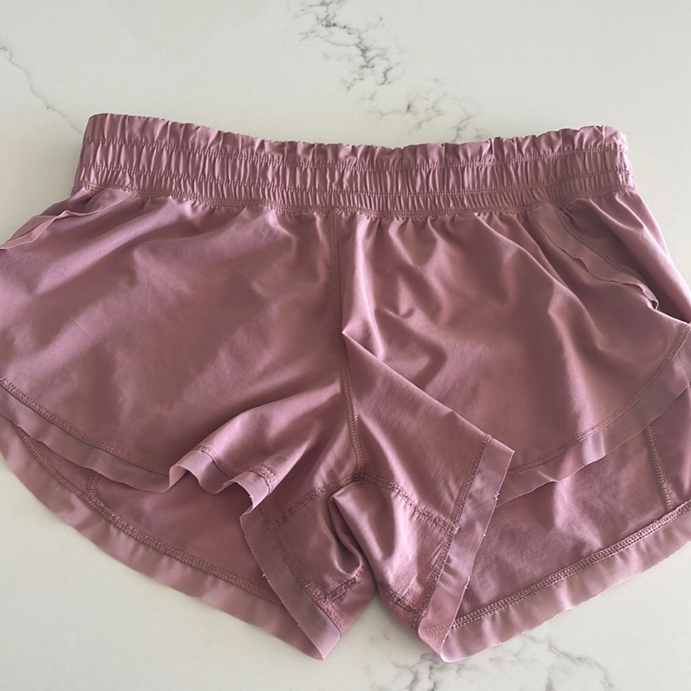Lululemon Blush Shorts, size 10, NO LINER